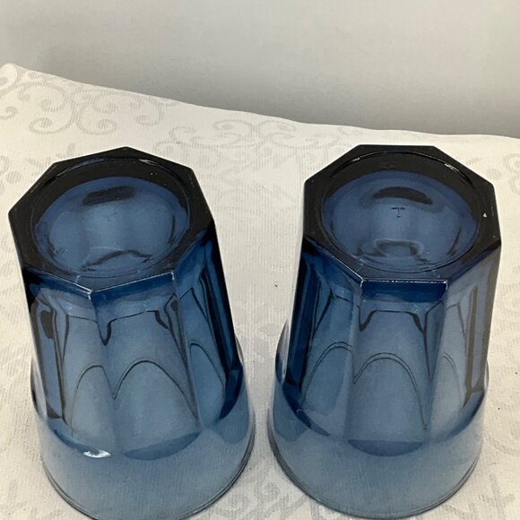 Libbey Gibraltar Dusky Blue Set Of 2 Blue Tall Glasses - Picture 4 of 6